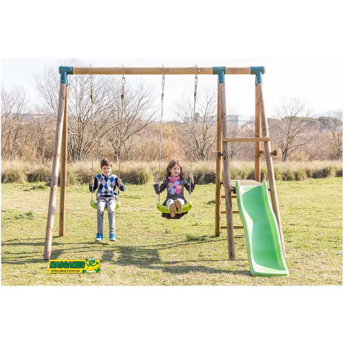 Parque juegos infantil de madera Milos Columpios