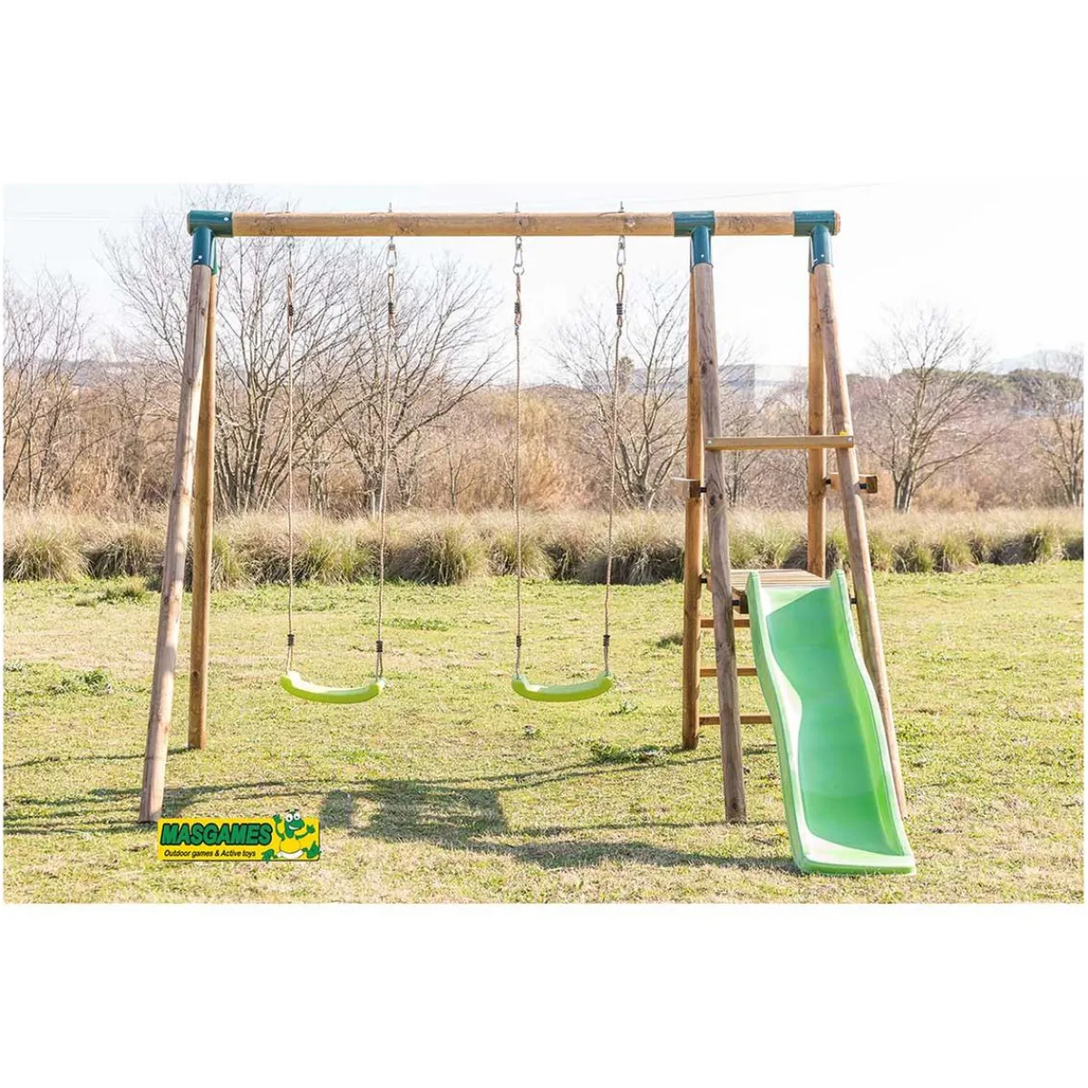 Parque juegos infantil de madera Milos Columpios