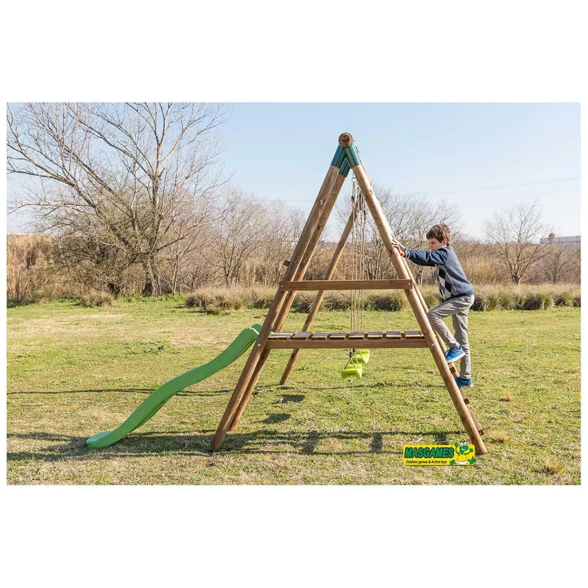 Parque juegos infantil de madera Milos Columpios