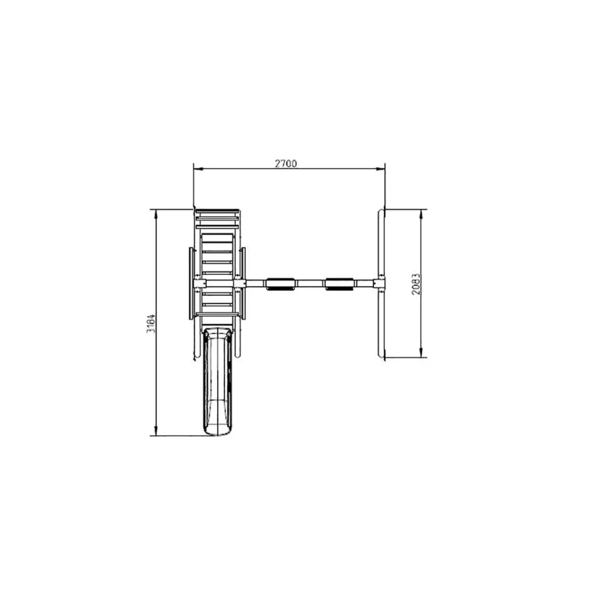 Parque juegos infantil de madera Milos Columpios