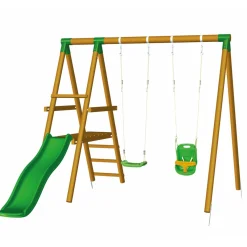 Parque juegos infantil de madera Milos con asiento para bebé*MASGAMES Sale