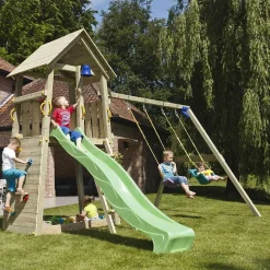 Parque juegos infantil de madera Belvedere con columpio doble*MASGAMES Online