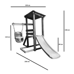 New Parque juegos infantil de madera Kilauea Columpios