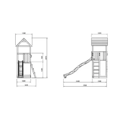 New Parque juegos infantil de madera Tibidabo Columpios