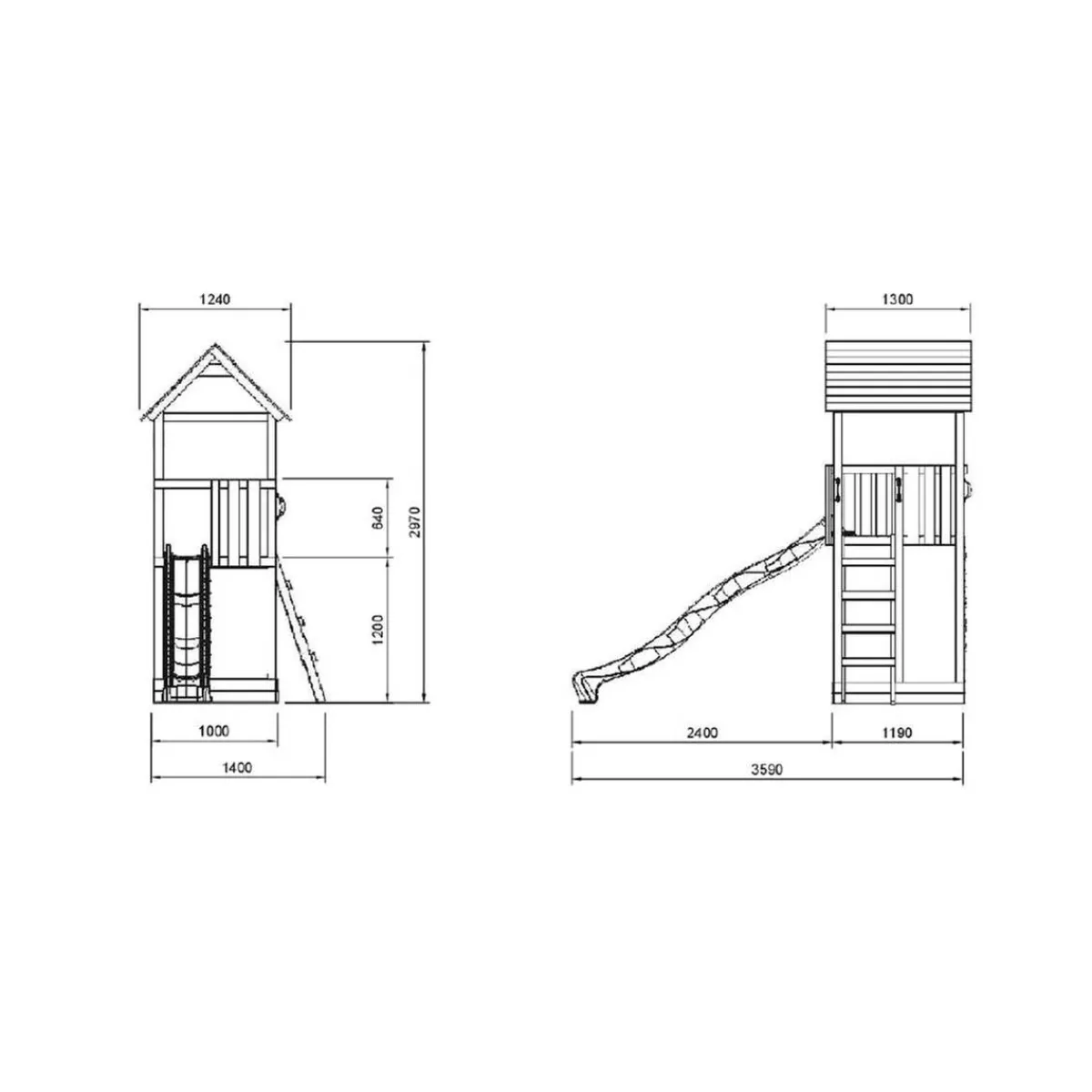 New Parque juegos infantil de madera Tibidabo Columpios