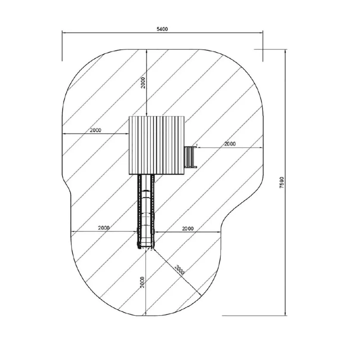 New Parque juegos infantil de madera Tibidabo Columpios