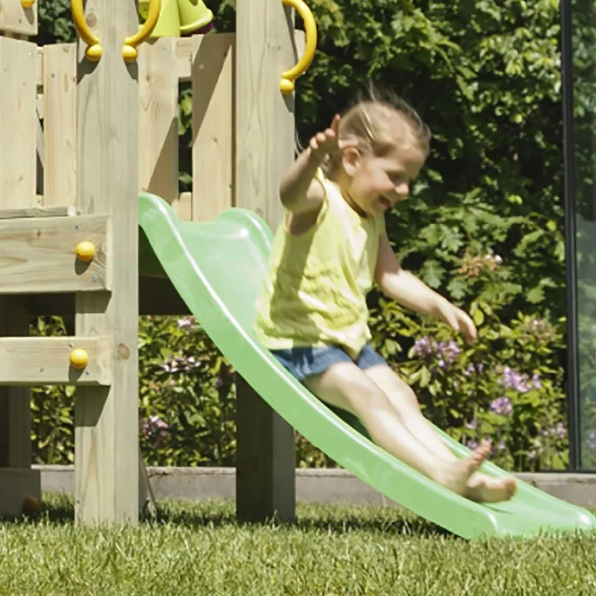 Parque juegos infantil de madera Teide XL con puente y columpio doble*MASGAMES Sale