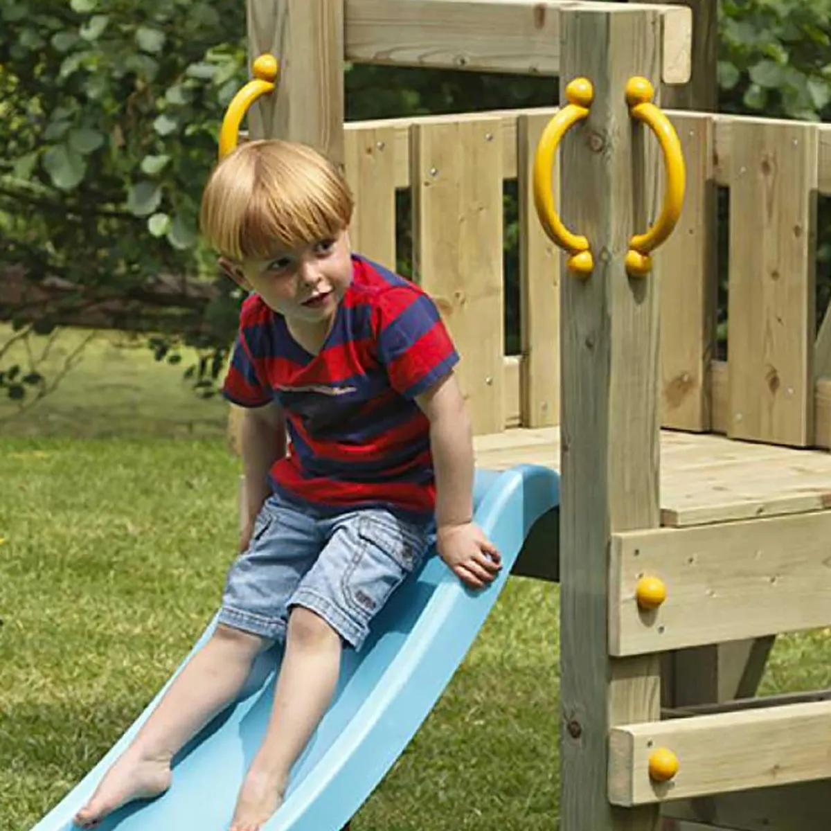 Parque juegos infantil de madera Teide XL con puente y columpio doble*MASGAMES Sale