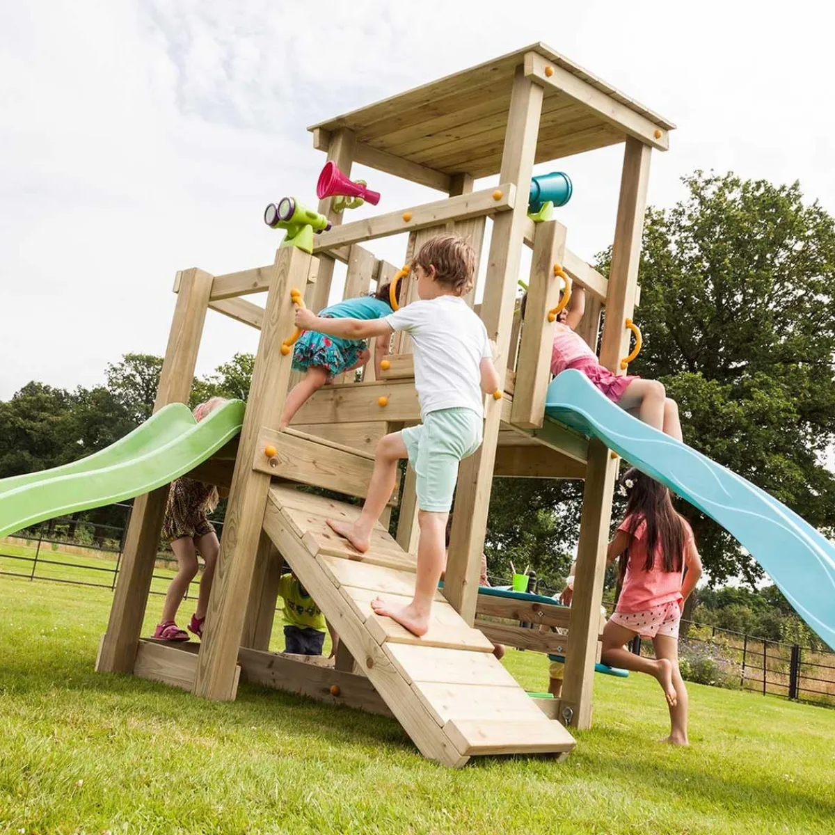 Outlet Parque juegos infantil de madera Cascade Columpios