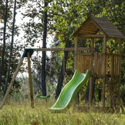 Parque juegos infantil de madera Tibidabo con columpio doble*MASGAMES New