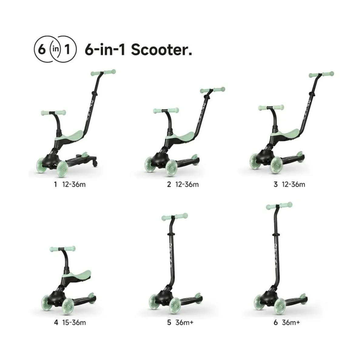 Patín Qplay EVO 5‑en‑1 con luces – Color beige*DEVESSPORT Sale