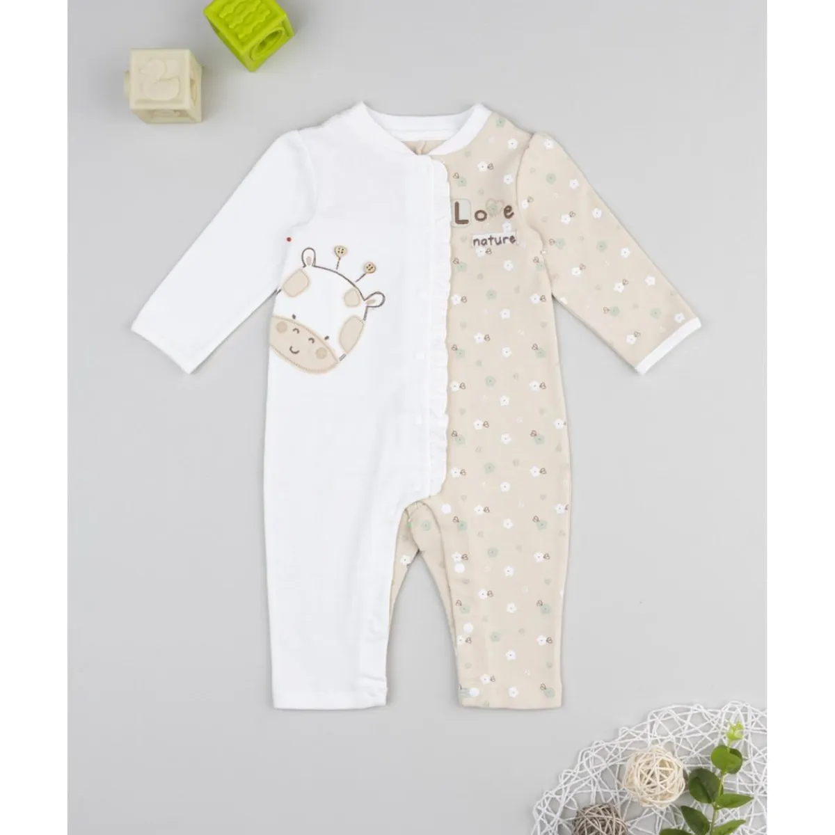 Discount Pelele bicolor jirafa Ropa Y Accesorios·Peleles|Recién Nacido·Ropa Y Accesorios