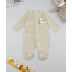 Outlet Pelele de terciopelo bebé beige "león" Ropa Y Accesorios·Peleles|Recién Nacido·Ropa Y Accesorios