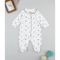 Discount Pelele de terciopelo blanco con flores para recién nacida Ropa Y Accesorios·Peleles|Recién Nacido·Ropa Y Accesorios