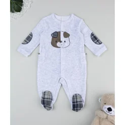 Pelele gris de niño con perrito*Prenatal Best