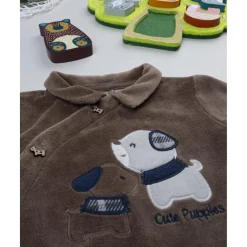 Pelele marrón de niño con perrito*Prenatal