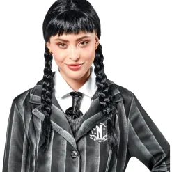 Hot Peluca con trenzas y flequillo Disfraces|Halloween