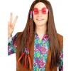 Clearance Peluca de hippie morena Halloween|Disfraces