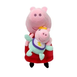New Peppa Pig - Peluche Peppa con bebé 25 cm Coleccionables Y Mini Mundos