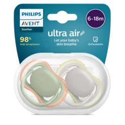 Philips - 2 chupetes Ultra Air Neutro (6-18m)*AVENT Clearance