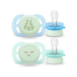 Philips - 2 chupetes nocturnos Ultra Start verde y azul (0-2m)*AVENT Sale