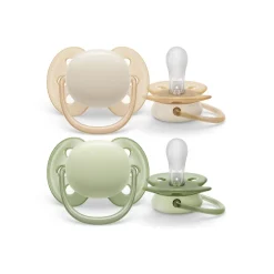 Philips - 2 chupetes ultra suaves 0-6 meses naranja/verde*AVENT Sale