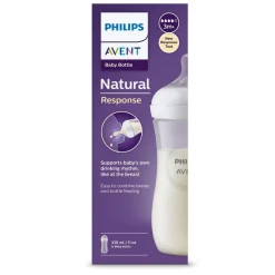 Philips - Biberón con tetina natural Answer 330ml 3m+ | sin bpa*AVENT New