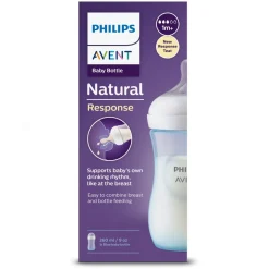 Philips - Biberón Natural Response azul 260 ml (1m+) Biberones Y Chupetes·Biberones
