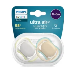 Clearance Philips - Chupetes ultra air 0-6 meses gris/marrón Biberones Y Chupetes·Chupetes