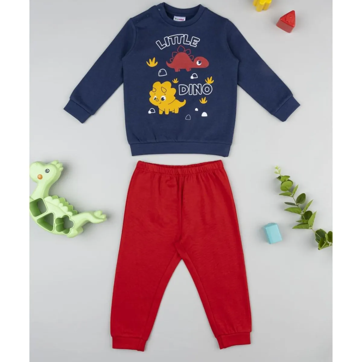 Best Pijama azul y rojo con dinosaurio para niño Descanso Y Ropa Interior·Bebé 3-36 Meses