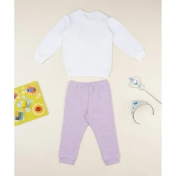 Pijama blanco y lila para niña*Prenatal Best
