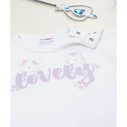 Pijama blanco y lila para niña*Prenatal Best