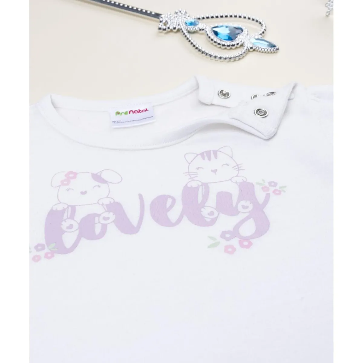 Pijama blanco y lila para niña*Prenatal Best