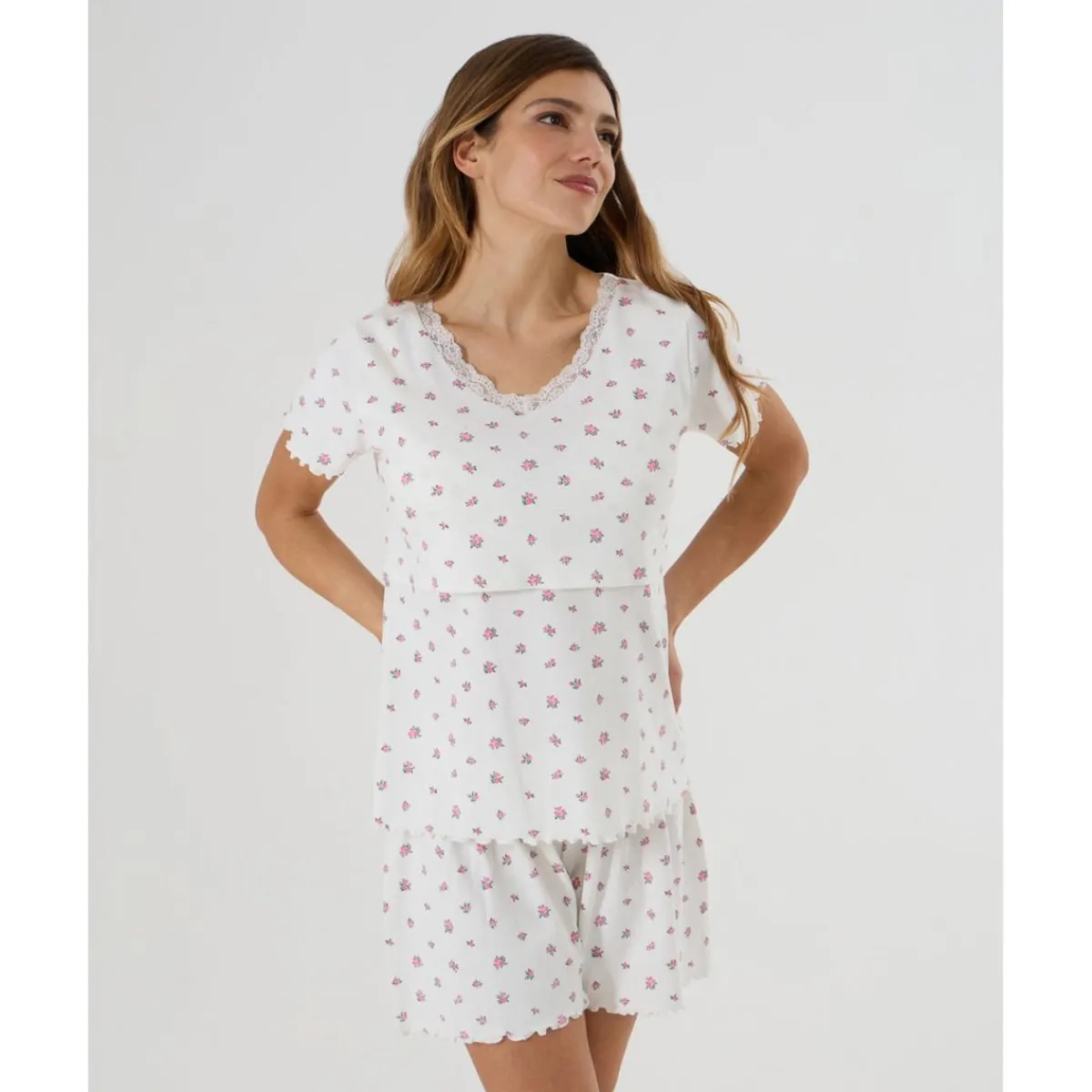 Hot Pijama Corto Premamá con Estampado Floral Premamá·Íntimo Y Noche|Íntimo Y Noche·Pijamas Y Camisones
