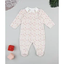 Pijama de bebé en terciopelo con estampado floral*Prenatal Outlet
