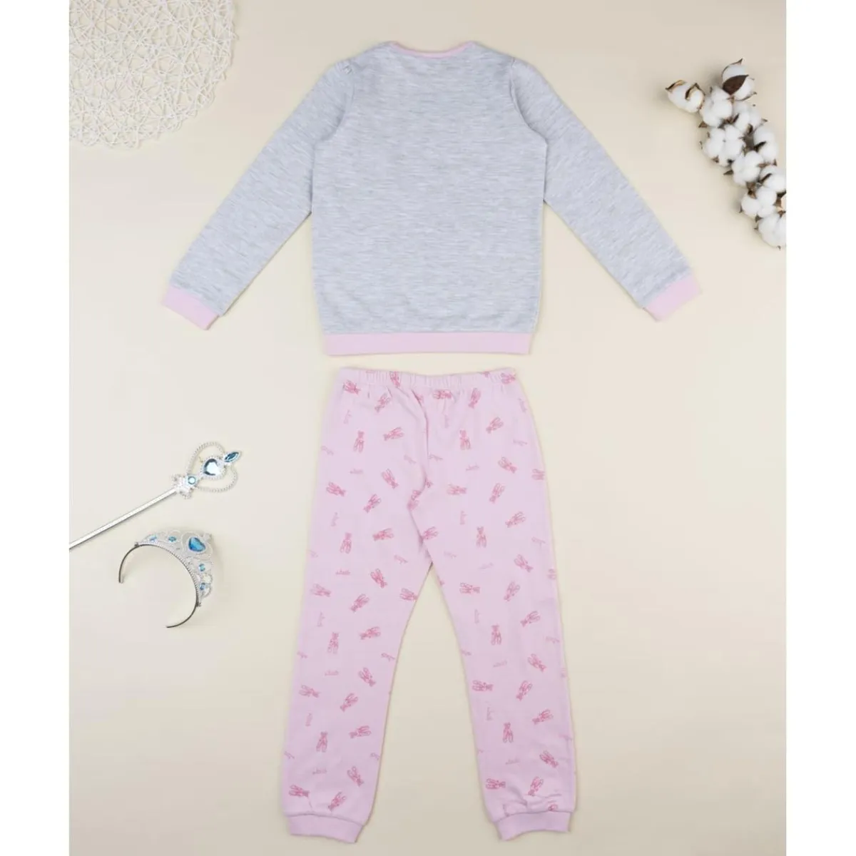 Online Pijama gris y rosa con bailarina para niña Descanso Y Ropa Interior·Infantil 2-10 Años