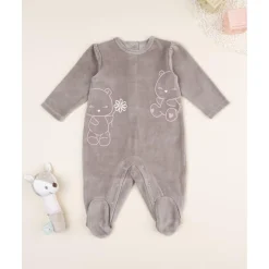 Sale Pijama niña marrón de terciopelo con ositos Ropa Y Accesorios·Peleles|Recién Nacido·Ropa Y Accesorios