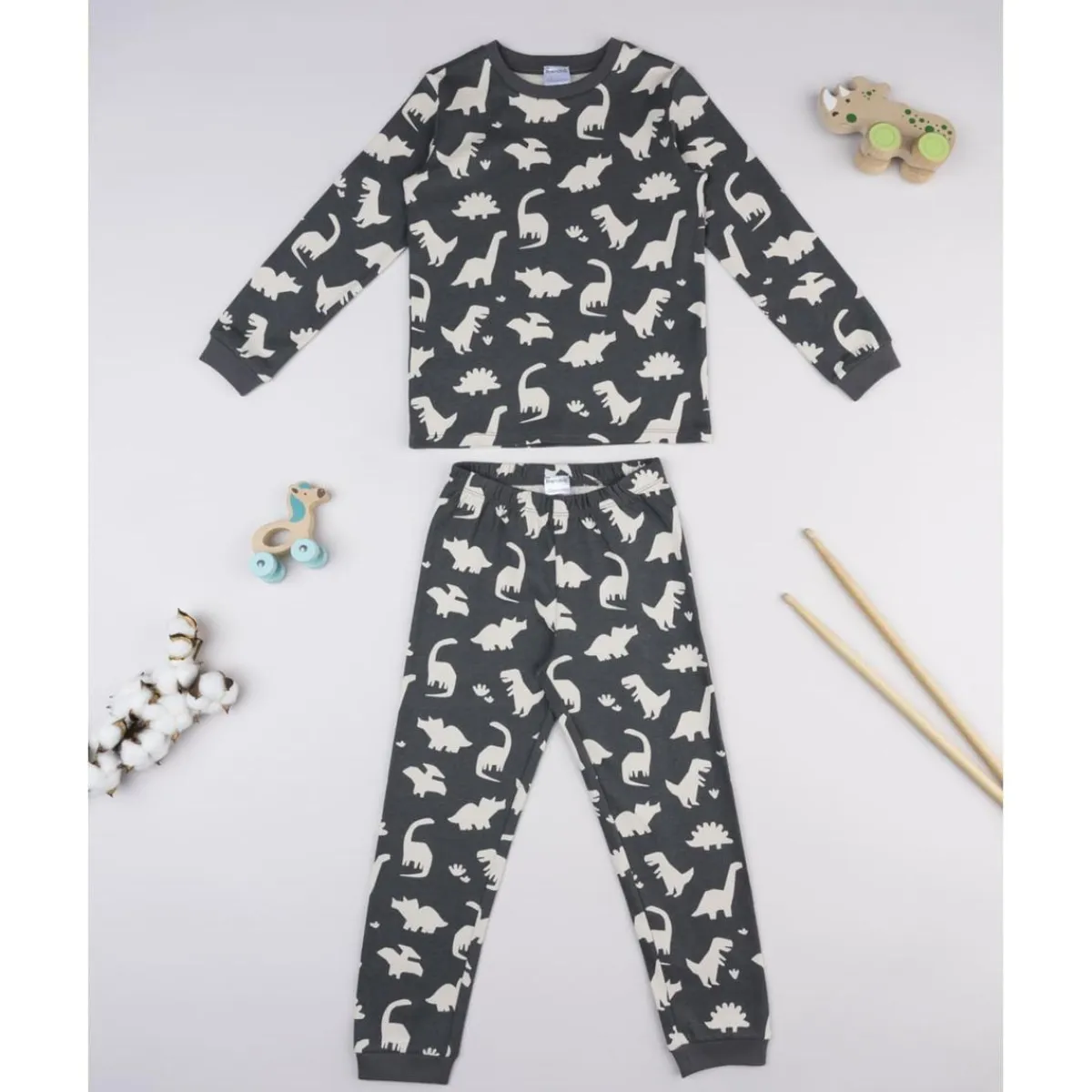 Pijama niño gris oscuro Dino*Prenatal Clearance