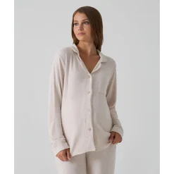 Online Pijama premamá largo efecto tricot beige Premamá·Íntimo Y Noche|Íntimo Y Noche·Pijamas Y Camisones
