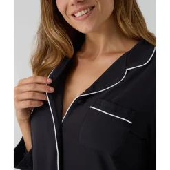 Pijama premamá negro de dos piezas con bolsillo*Prenatal Best