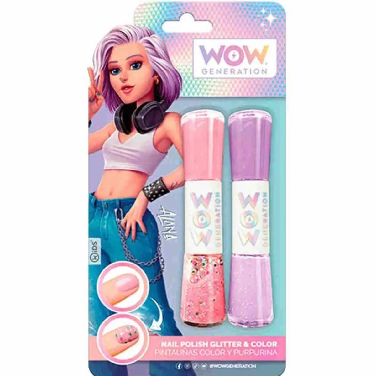 Pintauñas multicolor con purpurina Wow Generation (Varios modelos) ㅤ*KIDS EUROSWAN S.L. Sale