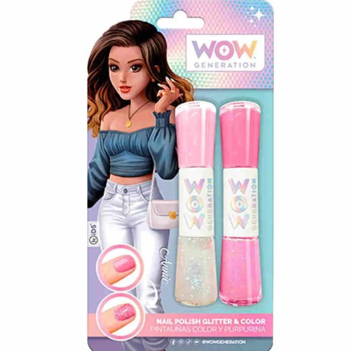 Pintauñas multicolor con purpurina Wow Generation (Varios modelos) ㅤ*KIDS EUROSWAN S.L. Sale