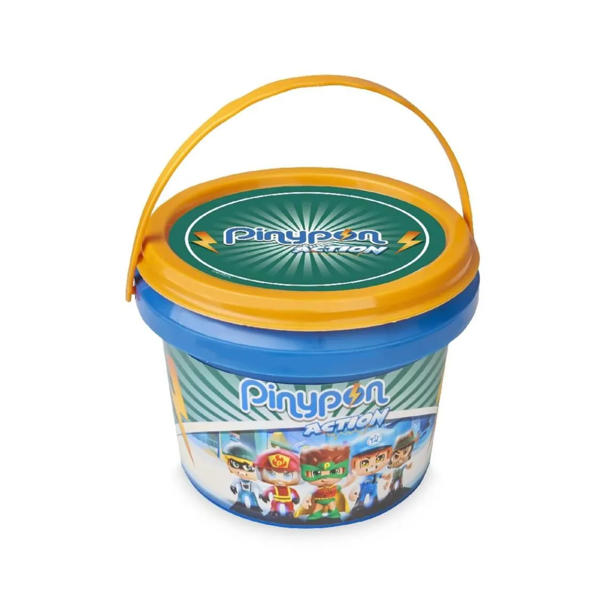 Best Action - Pack Cubo con 5 Figuras Coleccionables Y Mini Mundos