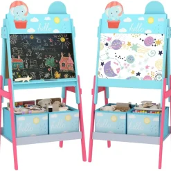 Sale Pizarra 2 en 1 con cajas de tela Azul Arte Y Manualidades