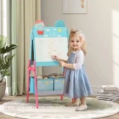 Sale Pizarra 2 en 1 con cajas de tela Azul Arte Y Manualidades