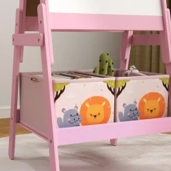 Pizarra 2 en 1 con cajas de tela Rosa*AIYAPLAY Discount