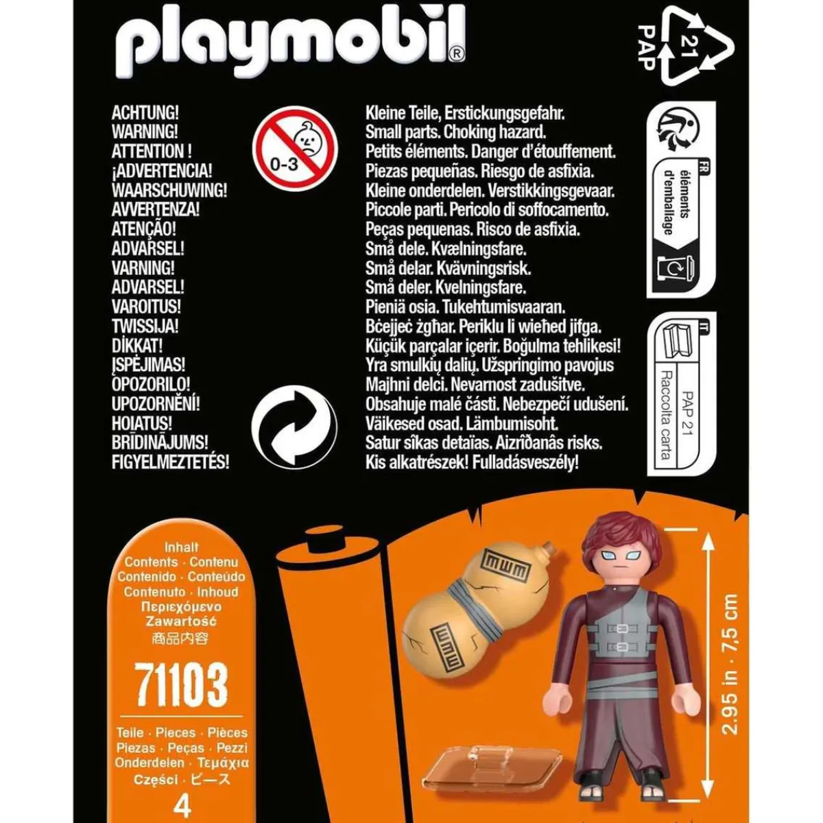 - Juego creativo Naruto Shippuden tipo Gaara con 4 piezas y accesorios ㅤ*PLAYMOBIL Outlet