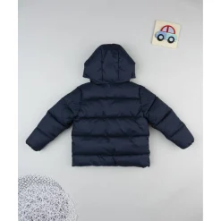 Plumífero azul con capucha para niño*Prenatal Sale