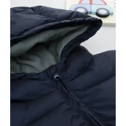 Plumífero azul con capucha para niño*Prenatal Sale