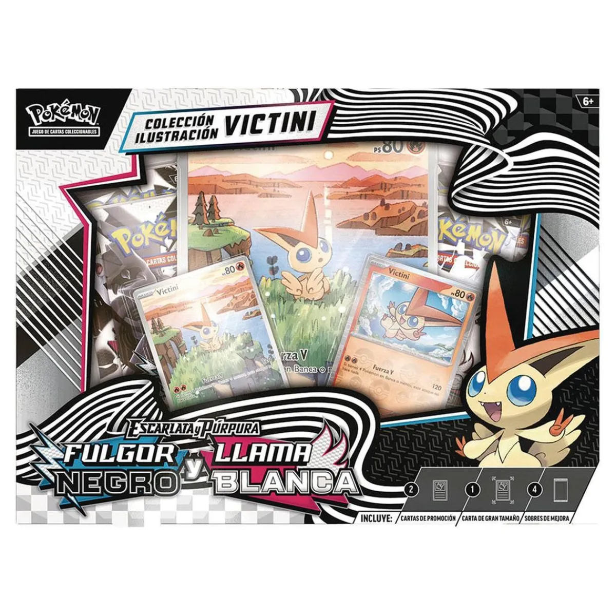 Outlet Pokémon - Colección Ilustración Victini - Fulgor Negro y Llama Blanca (español) Juegos Y Puzzles|Friki Zone